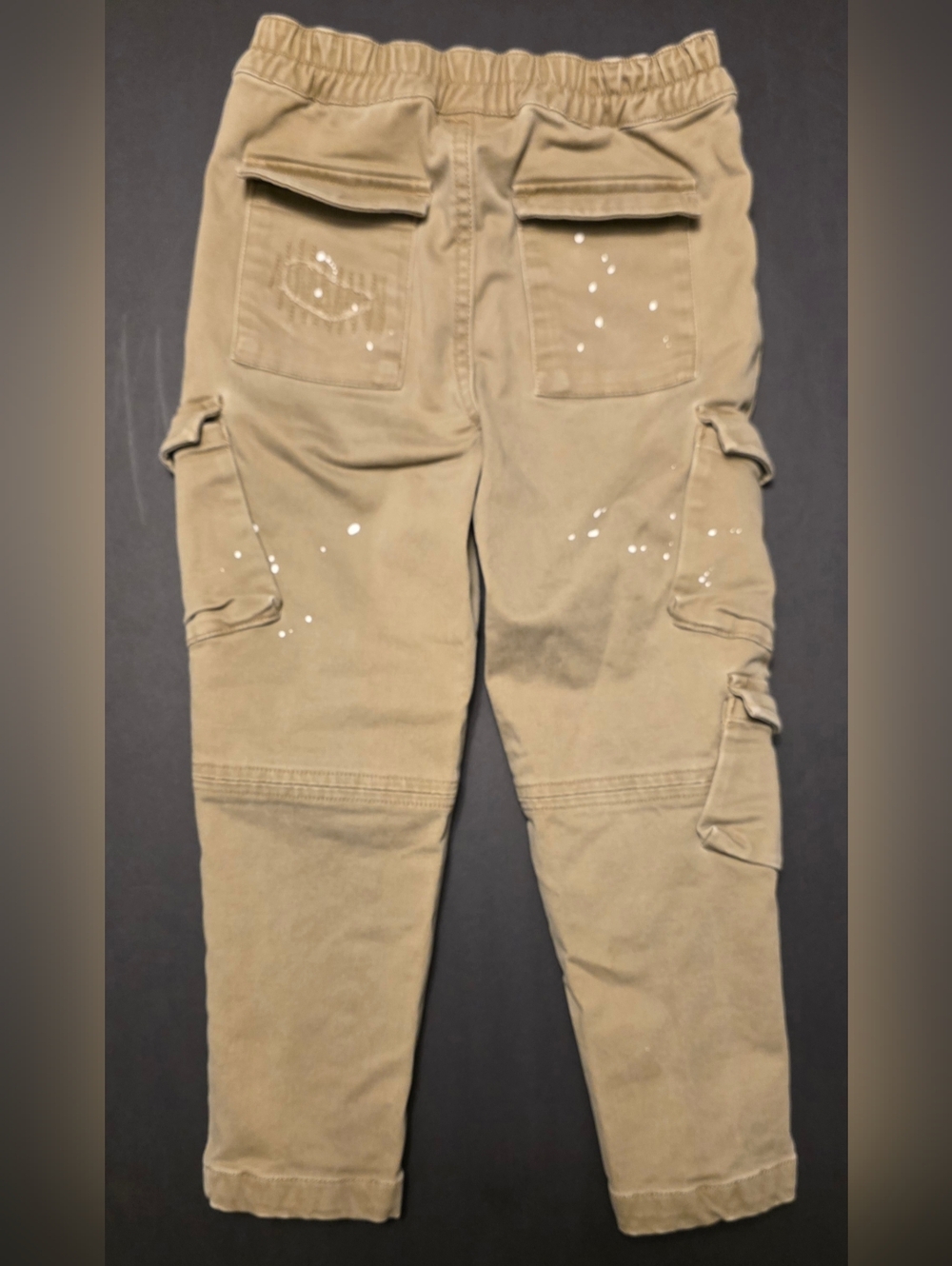 KITH Khaki Cargo Pants with White Paint Splatter Size 4/5 - Picture 2 of 7